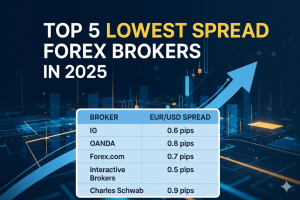Lowest Spread Forex Brokers 2025 list with top brokers offering tight spreads for traders.
